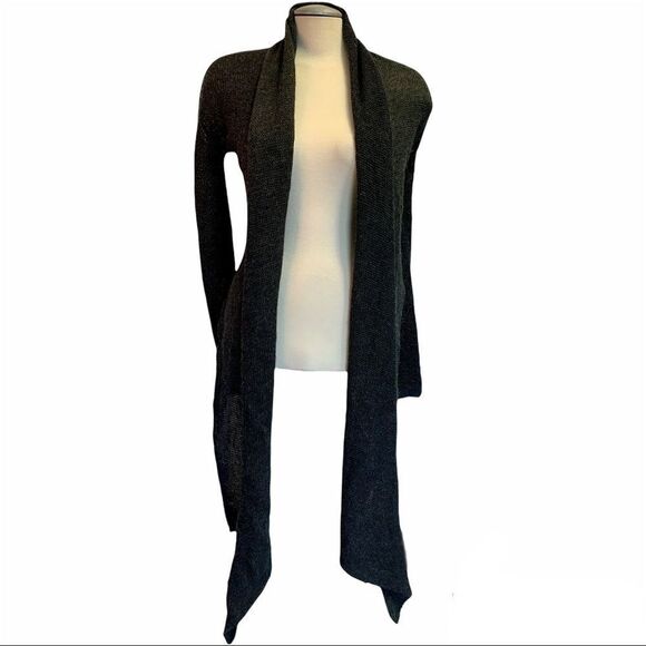 Helmut Lang Gray Alpaca Wool Openfront Cardigan XS - Picture 2 of 11